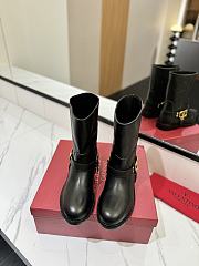 Valentino Vlogo Signature Calfskin Ankle Boots - 2