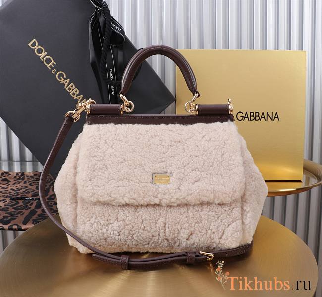 Dolce & Gabbana DG Sicily Faux Fur Bag 20x15x6.5cm - 1