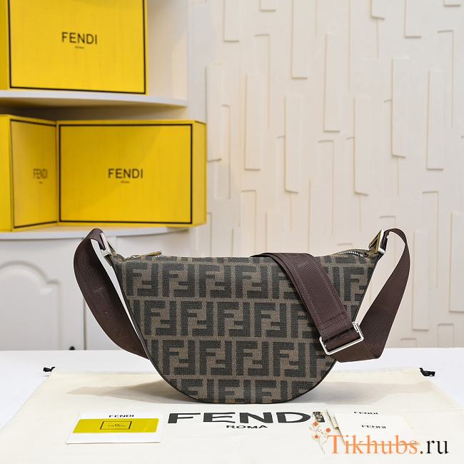 Fendi FF Jacquard Melon Small Brown 33x18x10cm - 1