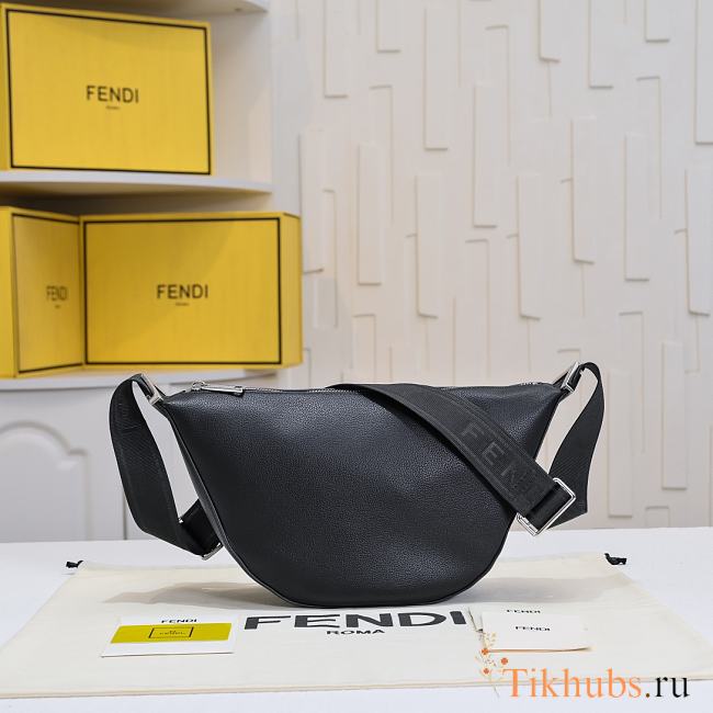 Fendi Roma Leather Melon Small Black 33x18x10cm - 1