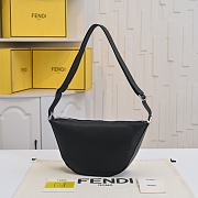 Fendi Roma Leather Melon Small Black 33x18x10cm - 6