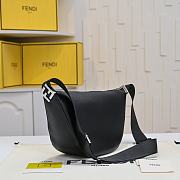 Fendi Roma Leather Melon Small Black 33x18x10cm - 5