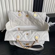 Chanel Shopping Bag Lambskin Gold White 34x36x12cm - 4