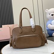 Miu Miu Pocket Nappa Brown Leather Bag 32x22x14cm - 1