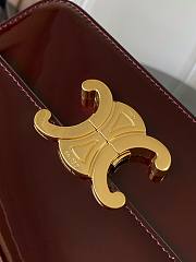 Celine Teen Garance Bag Patent Wine Calfskin 18.5x13.5x7cm - 4