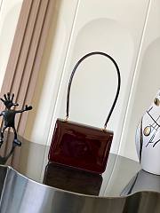 Celine Teen Garance Bag Patent Wine Calfskin 18.5x13.5x7cm - 5