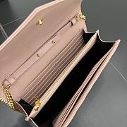 YSL Envelope Chain Wallet Pink Gold Hardware 22.5x14x4cm - 3