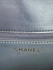 Chanel Flap Bag Lambskin Gold Navy Blue 24.5x15.5x7cm - 3