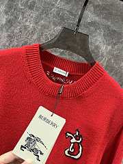 Burberry B Snake Wool Cashmere Sweater Red - 5