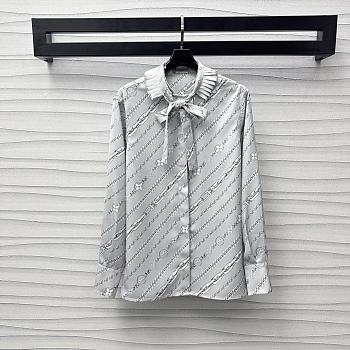 Louis Vuitton LV Pleated Collar Chain Print Shirt