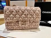 Chanel Flap Bag Beige Tweed Gold 20cm - 4