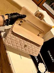 Chanel Flap Bag Beige Tweed Gold 25cm - 4