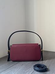 Fendi Baguette Twist Shoulder Bag Red Wine 28x15x7cm - 3