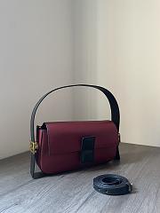 Fendi Baguette Twist Shoulder Bag Red Wine 28x15x7cm - 2