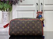 Louis Vuitton LV Dopp Kit Toilet Pouch Red 28x15x16cm - 1