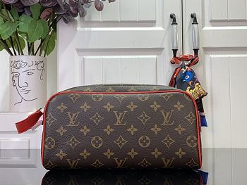 Louis Vuitton LV Dopp Kit Toilet Pouch Red 28x15x16cm