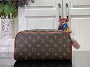 Louis Vuitton LV Dopp Kit Toilet Pouch Red 28x15x16cm - 4