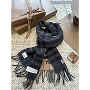 Burberry Giant Check Lateral Scarf Beige Black 30x180cm - 1