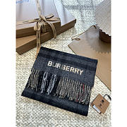 Burberry Giant Check Lateral Scarf Beige Black 30x180cm - 4