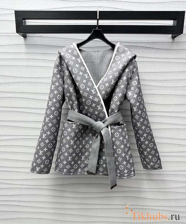 Louis Vuitton LV Reversible Signature Hooded Wrap Coat - 1