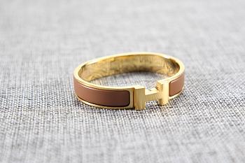 Hermes Brown Gold Bracelet