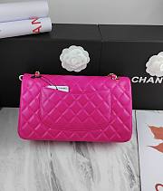 Chanel Flap Bag Fuchsia Pink Lambskin Gold 25cm - 6