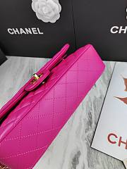 Chanel Flap Bag Fuchsia Pink Lambskin Gold 25cm - 4