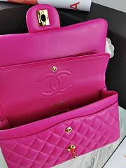 Chanel Flap Bag Fuchsia Pink Lambskin Gold 25cm - 2