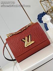 Louis Vuitton LV Twist MM Slim Fauve Brown 23x16x8cm - 6