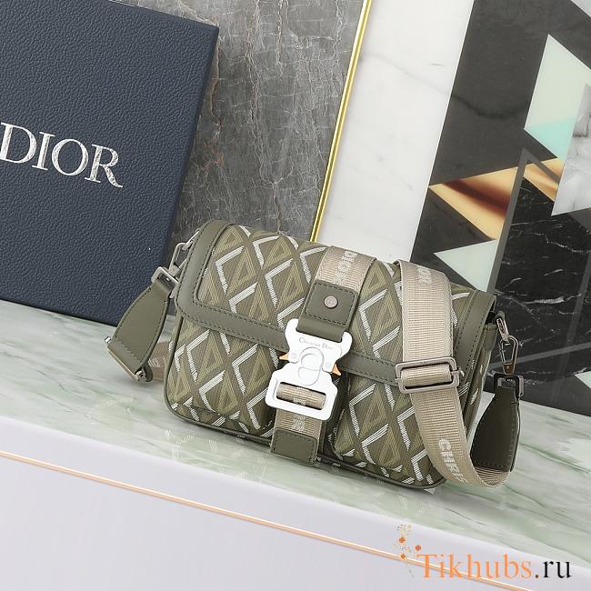 Dior Hit The Road Bag with Strap Olive Green 27x17x9cm - 1