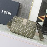 Dior Hit The Road Bag with Strap Olive Green 27x17x9cm - 3