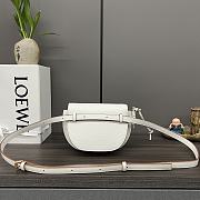 Loewe Mini Gate Dual Bag Soft Calfskin White 21x12.5x9cm - 5