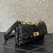 Valentino Garavani Rockstud Spike Nappa Bag Black 23x17x7cm - 2