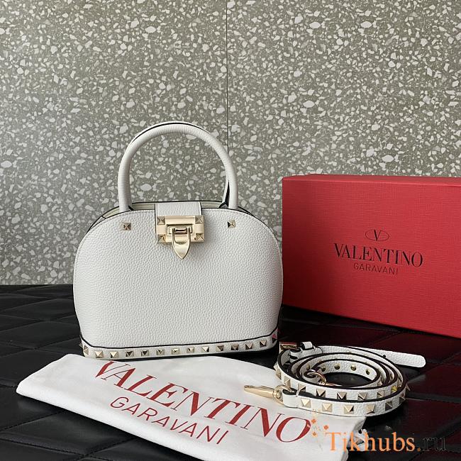 Valentino Garavani Rockstud Small White Bag 21x15x10cm - 1