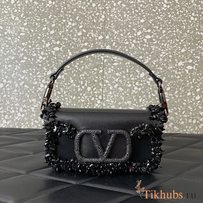 Valentino Garavani Mini Loco Black Bag 19x10.5x5cm - 1