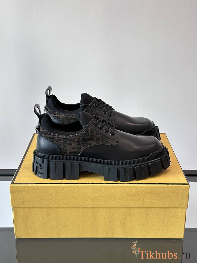 Fendi Force Lace-ups Black Leather - 1