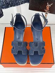 Hermes Elda Espadrille Sandal Blue Denim - 2