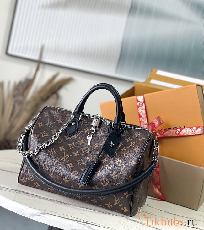 Louis Vuitton LV Speedy Soft 30 Dark Black Monogram 30x21x17cm - 1