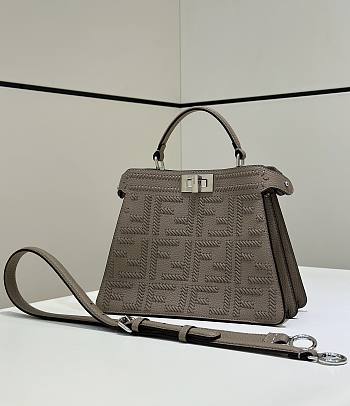 Fendi Peekaboo ISeeU Small Dove Grey Bag 27x21x11cm