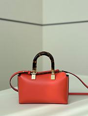 Fendi By The Way Mini Boston Bag Orange 17x18x8cm - 6