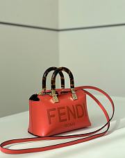 Fendi By The Way Mini Boston Bag Orange 17x18x8cm - 4