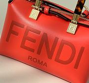 Fendi By The Way Mini Boston Bag Orange 17x18x8cm - 3