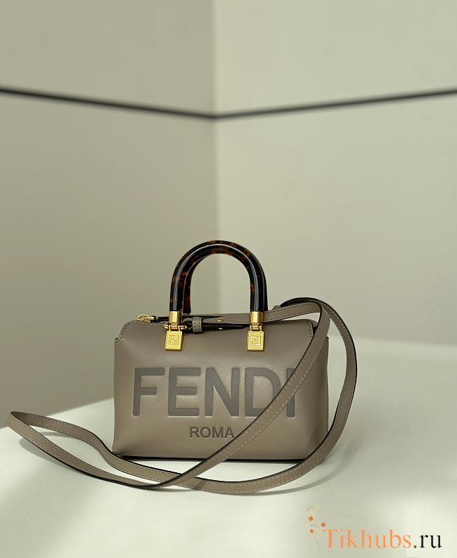 Fendi By The Way Mini Boston Bag Grey 17x18x8cm - 1