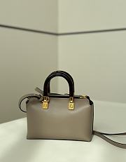 Fendi By The Way Mini Boston Bag Grey 17x18x8cm - 5