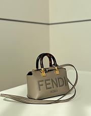 Fendi By The Way Mini Boston Bag Grey 17x18x8cm - 4