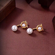 Ferragamo Pearl Earrings Gold - 3