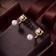 Ferragamo Pearl Earrings Gold - 2