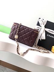 Chanel 24k Vanity Red Wine Lambskin 17cm - 3