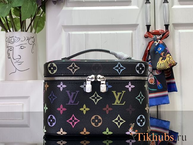 Louis Vuitton LV Cosmetic Bag Multicolor Black 20x14x13cm - 1