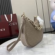 Gucci GG Emblem Small Shoulder Bag Taupe 25.5x20x5cm - 5